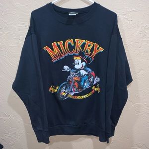Vintage Disney Mickey Mouse Motorcycle Sweater